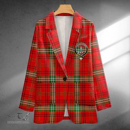 ScotsTee Shop Morrison Modern Clan Crest Casual Tartan Flat Lapel Collar Blazer Tartan Blazer Cotton