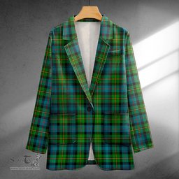 ScotsTee Shop MacLeod of Skye Ancient Clan Crest Casual Tartan Flat Lapel Collar Blazer Tartan Blazer Cotton
