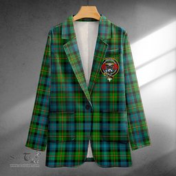ScotsTee Shop MacLeod of Skye Ancient Clan Crest Casual Tartan Flat Lapel Collar Blazer Tartan Blazer Cotton
