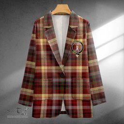 ScotsTee Shop MacKay of Strathnaver Modern Clan Crest Casual Tartan Flat Lapel Collar Blazer Tartan Blazer Cotton