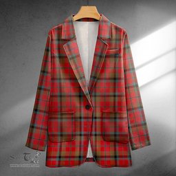 ScotsTee Shop MacNaughton Weathered Clan Crest Casual Tartan Flat Lapel Collar Blazer Tartan Blazer Cotton