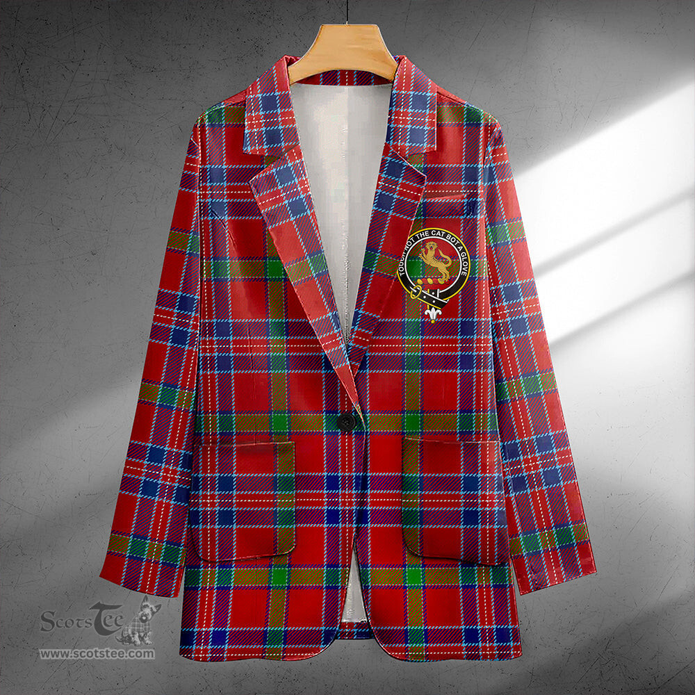 ScotsTee Shop MacNiven Modern Clan Crest Casual Tartan Flat Lapel Collar Blazer Tartan Blazer Cotton