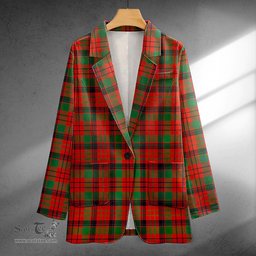 ScotsTee Shop MacNicol Modern Clan Crest Casual Tartan Flat Lapel Collar Blazer Tartan Blazer Cotton