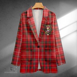 ScotsTee Shop Murray Plaid Artifact Weathered Clan Crest Casual Tartan Flat Lapel Collar Blazer Tartan Blazer Cotton