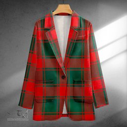 ScotsTee Shop Middleton Weathered Clan Crest Casual Tartan Flat Lapel Collar Blazer Tartan Blazer Cotton