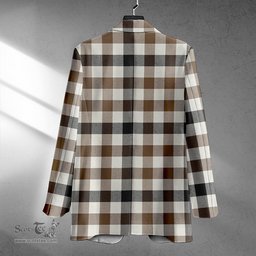ScotsTee Shop Hogg Ancient Clan Crest Casual Tartan Flat Lapel Collar Blazer Tartan Blazer Cotton