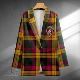 ScotsTee Shop MacMillan Modern Clan Crest Casual Tartan Flat Lapel Collar Blazer Tartan Blazer Cotton