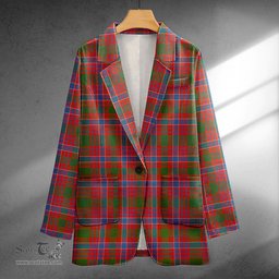 ScotsTee Shop MacRae Ancient Clan Crest Casual Tartan Flat Lapel Collar Blazer Tartan Blazer Cotton