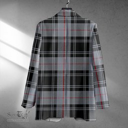 ScotsTee Shop Moffat Modern Clan Crest Casual Tartan Flat Lapel Collar Blazer Tartan Blazer Cotton