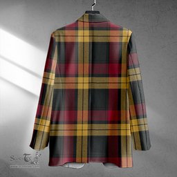 ScotsTee Shop MacMillan Weathered Clan Crest Casual Tartan Flat Lapel Collar Blazer Tartan Blazer Cotton