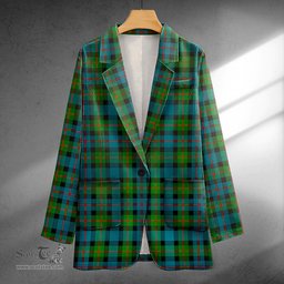 ScotsTee Shop Murray of Atholl variation (Murray of Atholl; variation) Ancient Clan Crest Casual Tartan Flat Lapel Collar Blazer Tartan Blazer Cotton