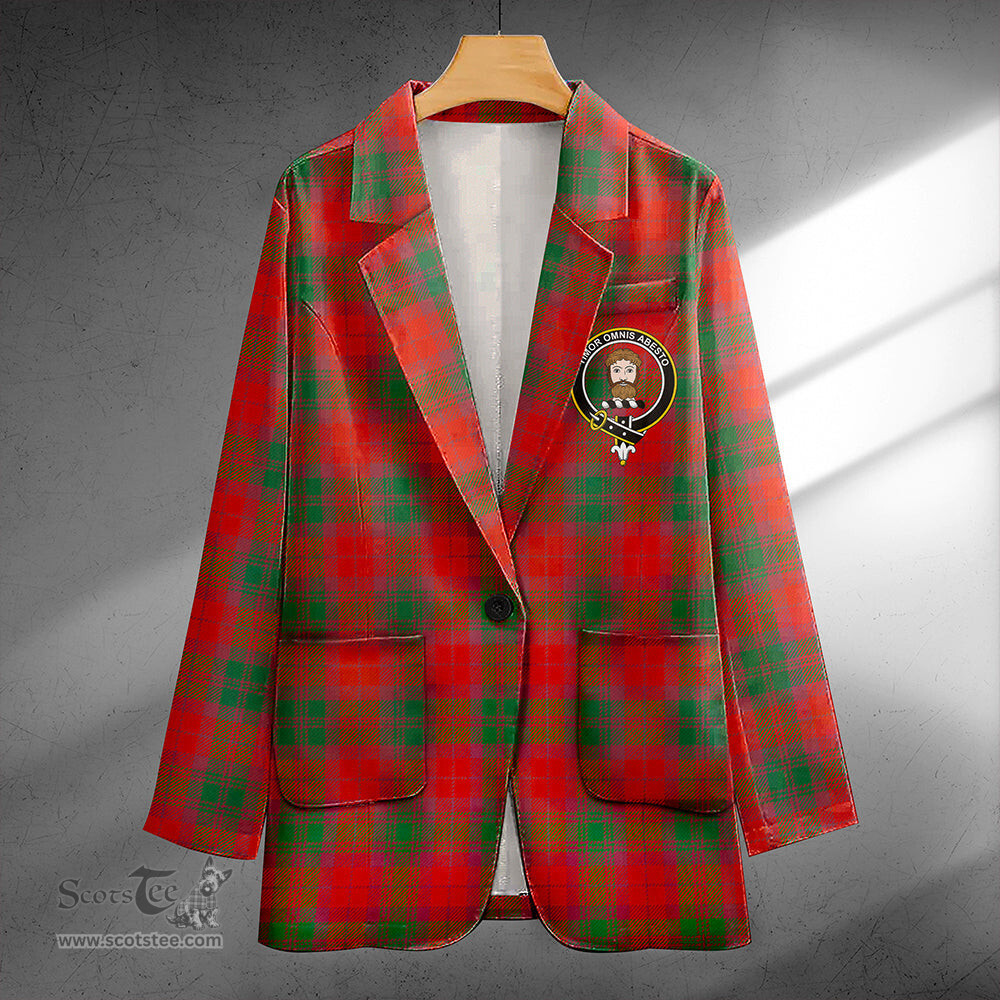 ScotsTee Shop MacNab Ancient Clan Crest Casual Tartan Flat Lapel Collar Blazer Tartan Blazer Cotton