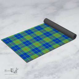 ScotsTee Shop Scottish Barclay Hunting Ancient Clan Tartan Rubber Yoga Mat