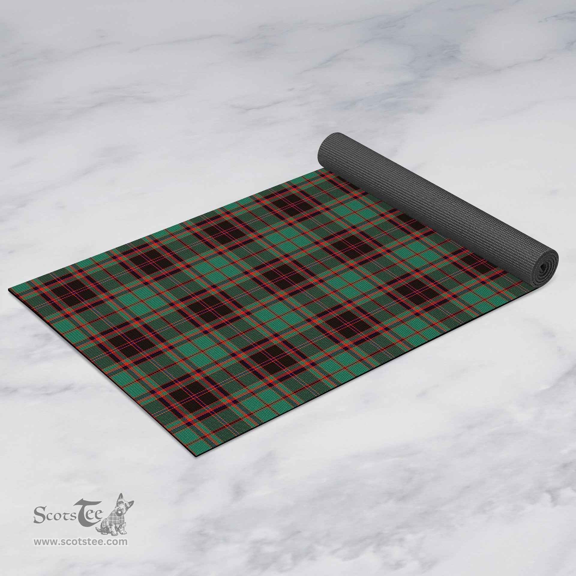 ScotsTee Shop Scottish Buchan Ancient Clan Tartan Rubber Yoga Mat