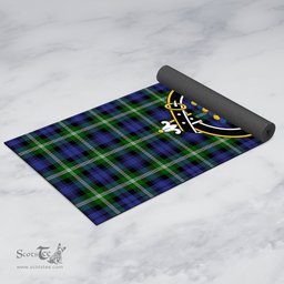 ScotsTee Shop Scottish Baillie Modern Clan Crest Tartan Rubber Yoga Mat