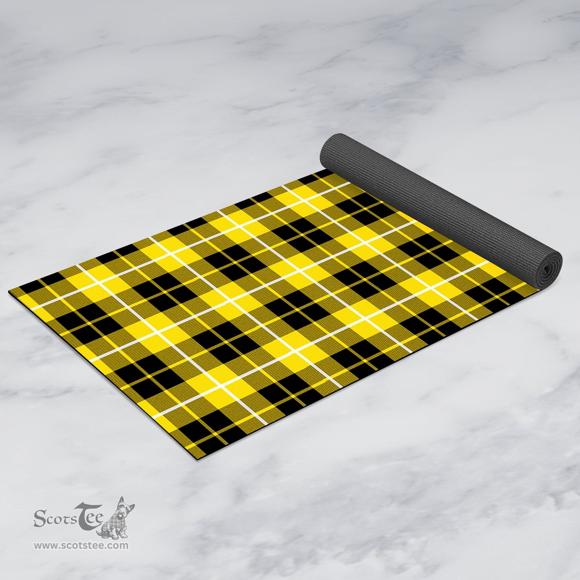 ScotsTee Shop Scottish Barclay Dress Modern Clan Tartan Rubber Yoga Mat