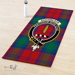 ScotsTee Shop Scottish Auchinleck Clan Crest Tartan Rubber Yoga Mat