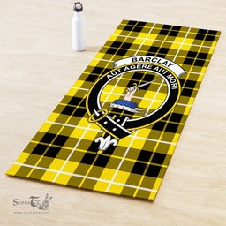 ScotsTee Shop Scottish Barclay Dress Modern Clan Crest Tartan Rubber Yoga Mat