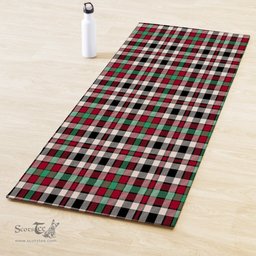 ScotsTee Shop Scottish Borthwick Dress Ancient Clan Tartan Rubber Yoga Mat