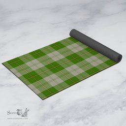 ScotsTee Shop Scottish Cunningham Dress Green Dancers Clan Tartan Rubber Yoga Mat