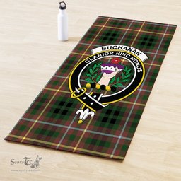 ScotsTee Shop Scottish Buchanan Hunting Clan Crest Tartan Rubber Yoga Mat
