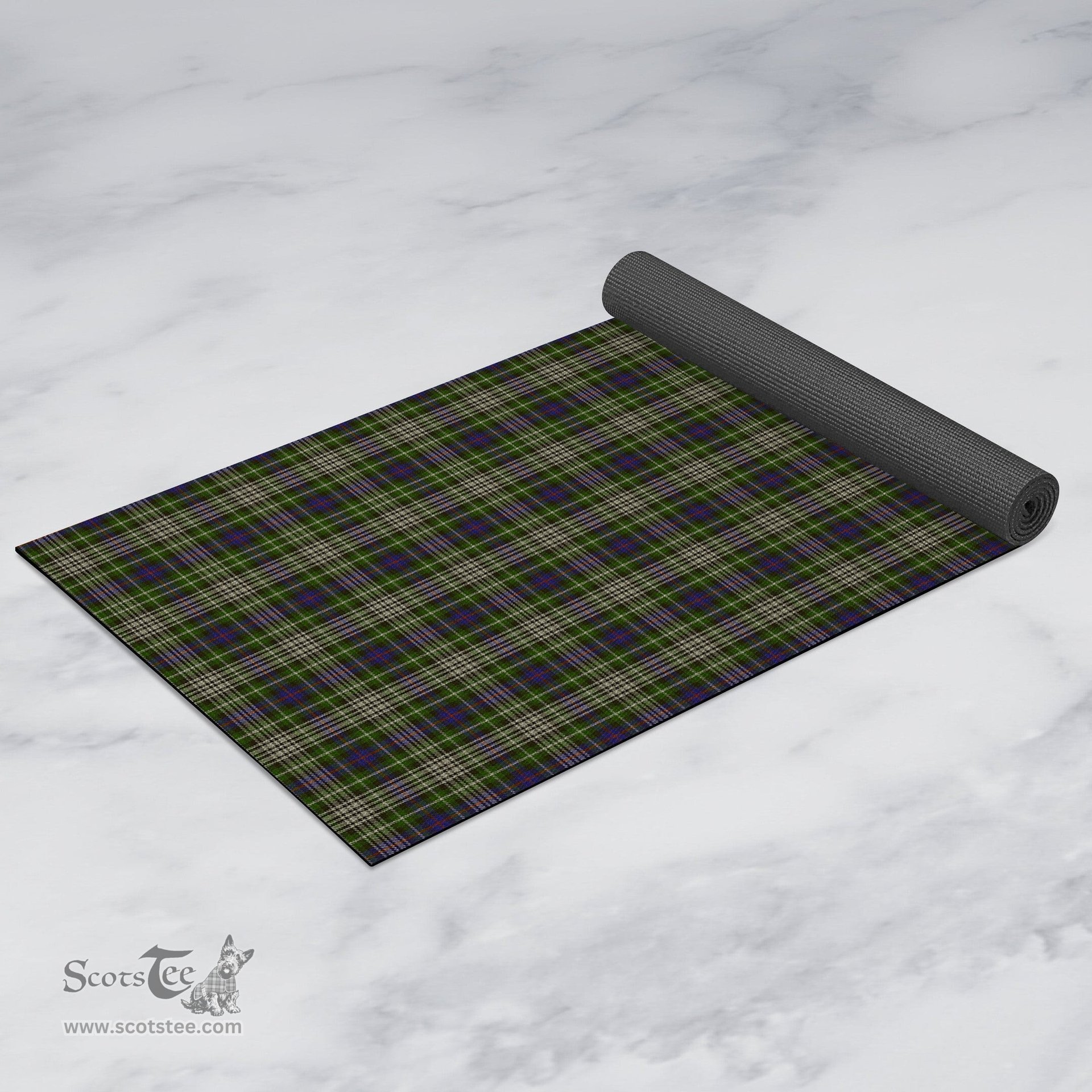 ScotsTee Shop Scottish Davidson Tulloch Dress Clan Tartan Rubber Yoga Mat