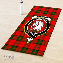 ScotsTee Shop Scottish Dunbar Modern Clan Crest Tartan Rubber Yoga Mat