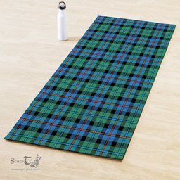 ScotsTee Shop Scottish Campbell of Cawdor Ancient Clan Tartan Rubber Yoga Mat