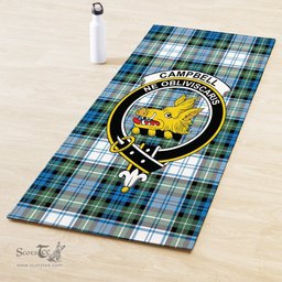 ScotsTee Shop Scottish Campbell Dress Ancient Clan Crest Tartan Rubber Yoga Mat