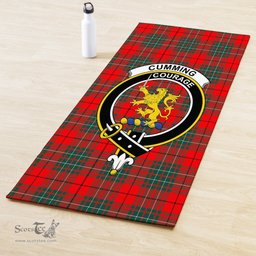 ScotsTee Shop Scottish Cumming Modern Clan Crest Tartan Rubber Yoga Mat