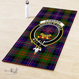 ScotsTee Shop Scottish Cameron of Erracht Modern Clan Crest Tartan Rubber Yoga Mat