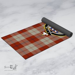 ScotsTee Shop Scottish Davidson Dress Dancers Clan Crest Tartan Rubber Yoga Mat