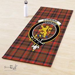ScotsTee Shop Scottish Cumming Hunting Weathered Clan Crest Tartan Rubber Yoga Mat