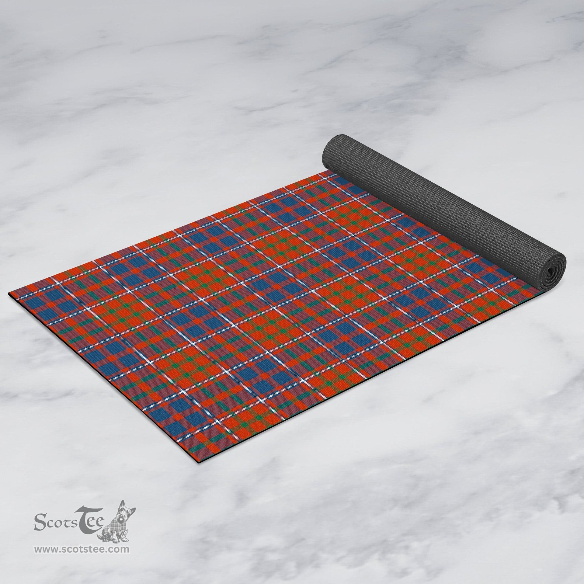ScotsTee Shop Scottish Cameron of Lochiel Ancient Clan Tartan Rubber Yoga Mat