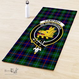 ScotsTee Shop Scottish Campbell of Cawdor Modern Clan Crest Tartan Rubber Yoga Mat