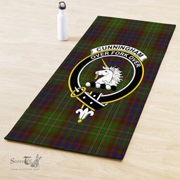 ScotsTee Shop Scottish Cunningham Hunting Modern Clan Crest Tartan Rubber Yoga Mat