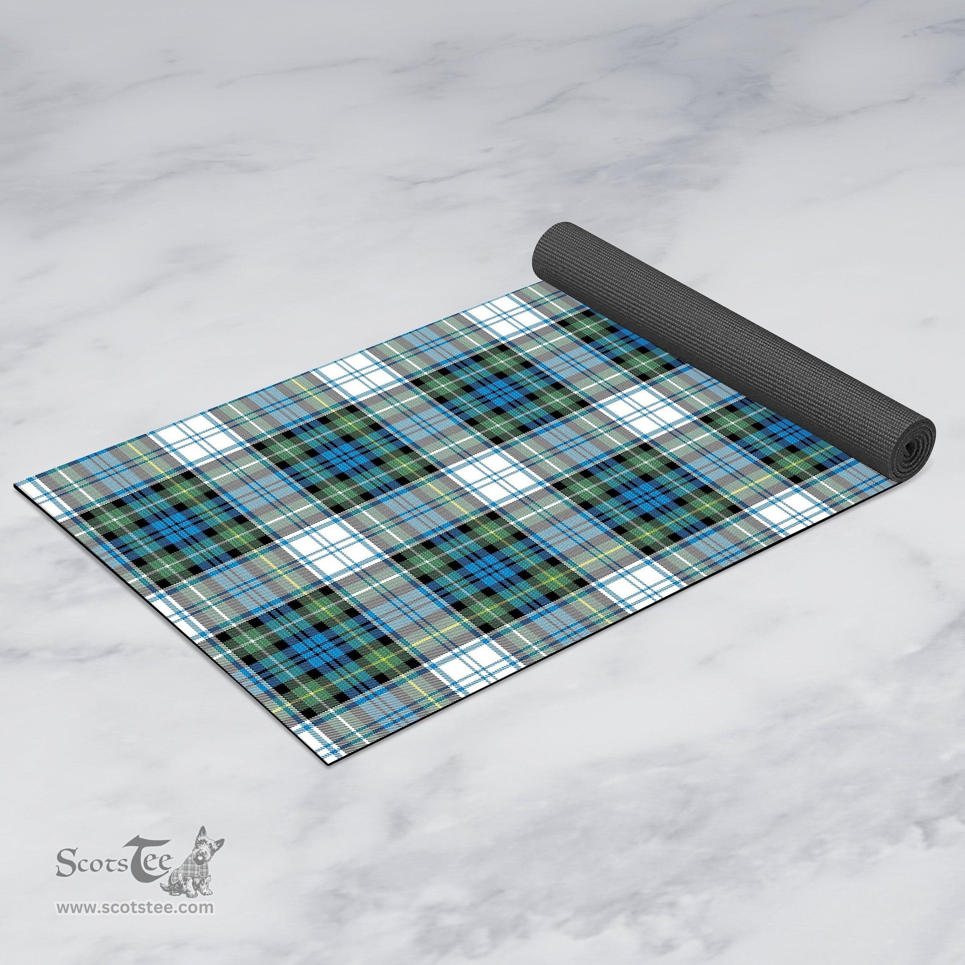 ScotsTee Shop Scottish Campbell Dress Ancient Clan Tartan Rubber Yoga Mat