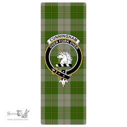 ScotsTee Shop Scottish Cunningham Dress Green Dancers Clan Crest Tartan Rubber Yoga Mat