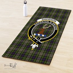 ScotsTee Shop Scottish Davidson Tulloch Dress Clan Crest Tartan Rubber Yoga Mat