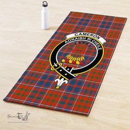 ScotsTee Shop Scottish Cameron of Lochiel Ancient Clan Crest Tartan Rubber Yoga Mat