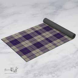ScotsTee Shop Scottish Cunningham Dress Blue Dancers Clan Tartan Rubber Yoga Mat