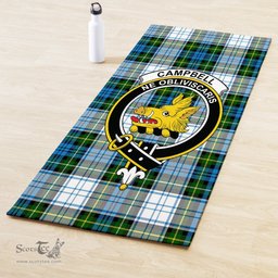 ScotsTee Shop Scottish Campbell Dress Clan Crest Tartan Rubber Yoga Mat