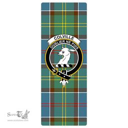ScotsTee Shop Scottish Colville Clan Crest Tartan Rubber Yoga Mat