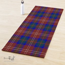 ScotsTee Shop Scottish Chisholm Hunting Modern Clan Tartan Rubber Yoga Mat