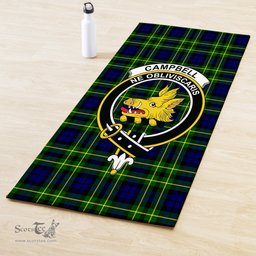 ScotsTee Shop Scottish Campbell of Breadalbane Modern Clan Crest Tartan Rubber Yoga Mat