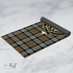 ScotsTee Shop Scottish Graham of Menteith Weathered Clan Crest Tartan Rubber Yoga Mat