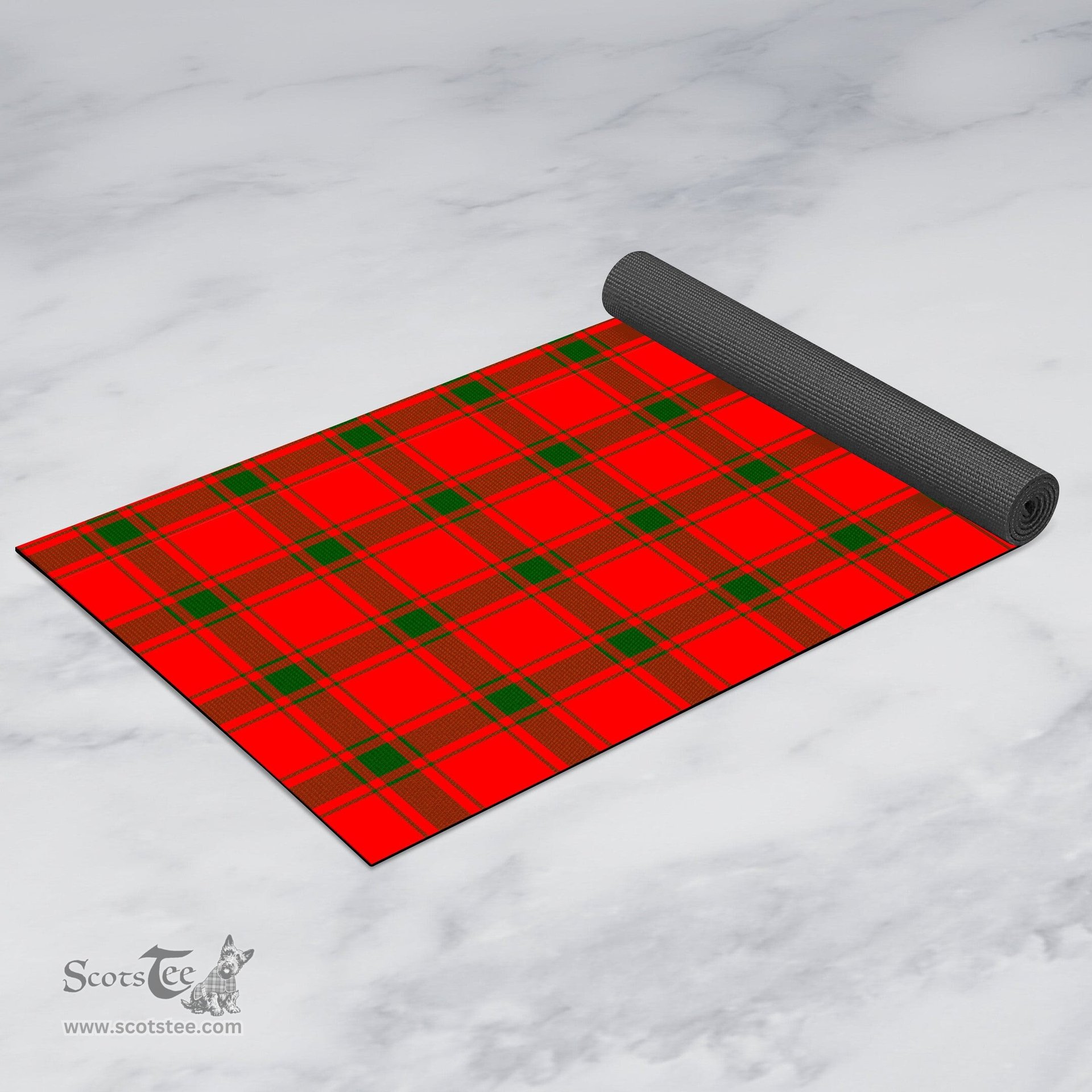ScotsTee Shop Scottish MacDonald of Sleat Clan Tartan Rubber Yoga Mat