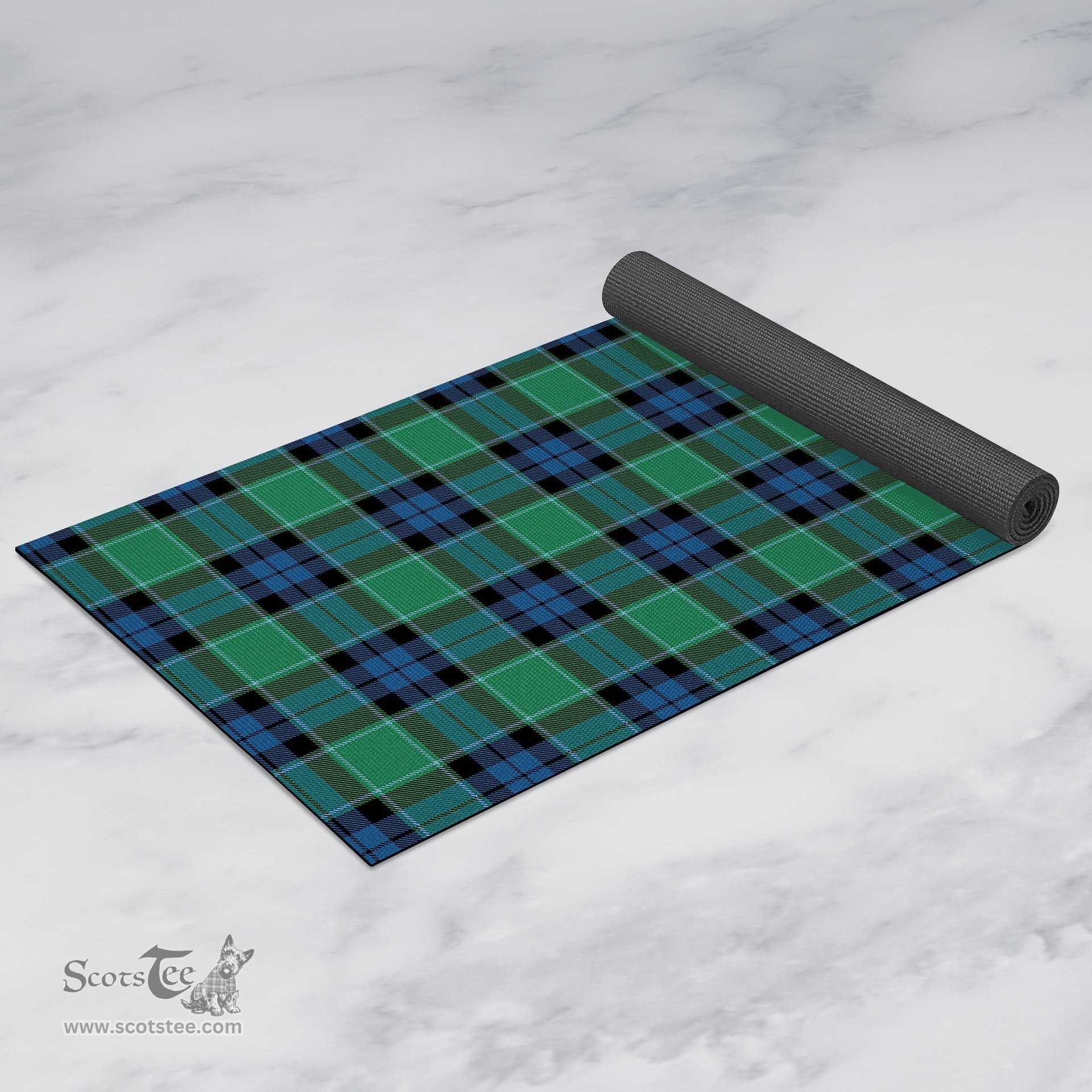 ScotsTee Shop Scottish Graham of Menteith Ancient Clan Tartan Rubber Yoga Mat
