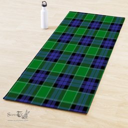 ScotsTee Shop Scottish Graham of Menteith Modern Clan Tartan Rubber Yoga Mat