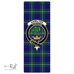 ScotsTee Shop Scottish Hamilton Hunting Modern Clan Crest Tartan Rubber Yoga Mat